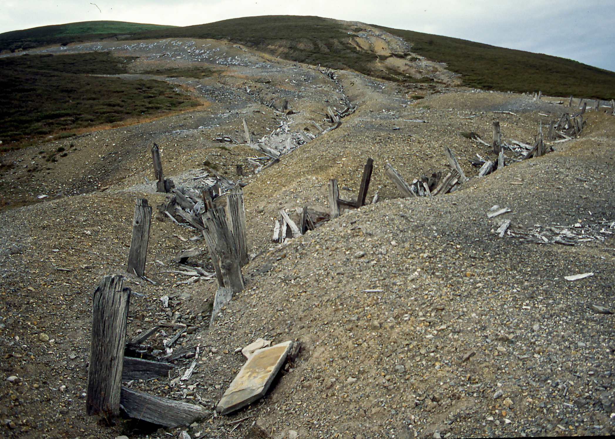 Scotland Flue from smelter Wanlockead Aug 1989